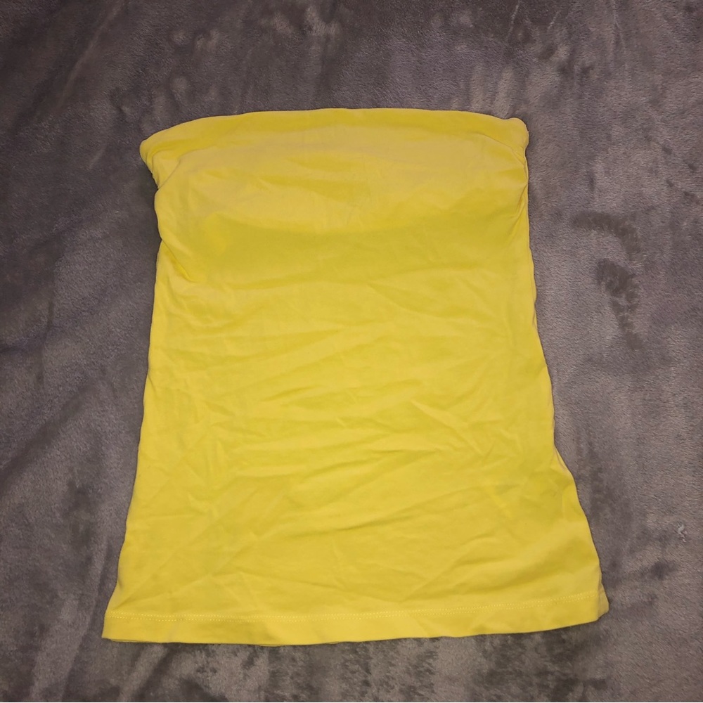 H&M yellow sleeveless Tube top, shirt